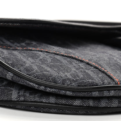 Christian Dior Denim Monogram Flight Saddle Bag 5 of 10