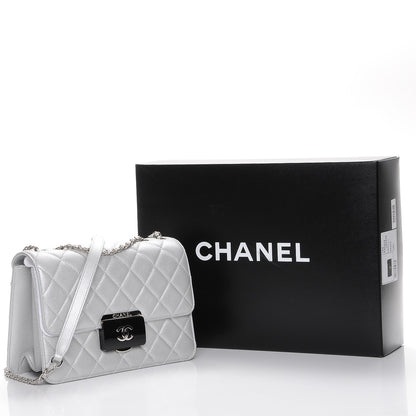 Chanel Metallic Sheepskin Quilted Beauty Lock Flap Silver 11 of 11