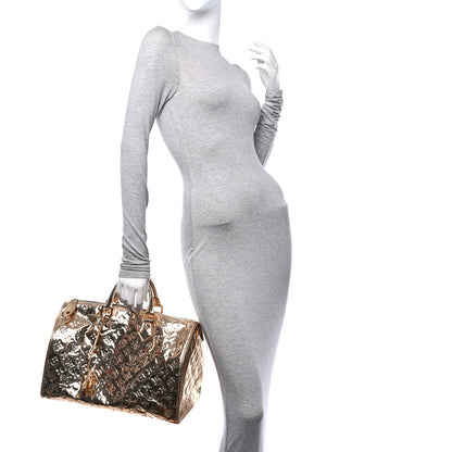 Louis Vuitton Monogram Miroir Speedy 30 Gold 2 of 11