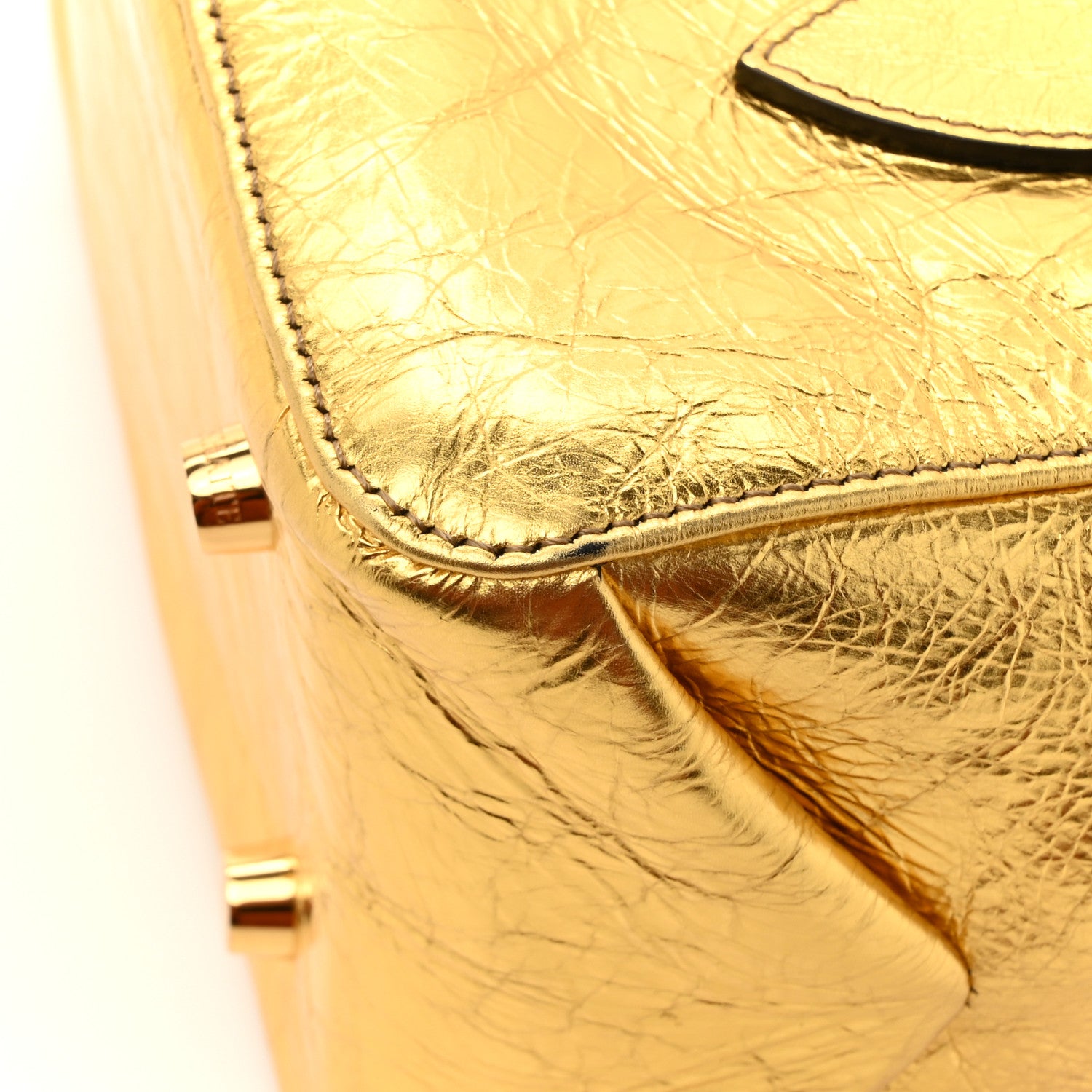 Khaite Metallic Calfskin Small Maeve Bag Gold 13 of 15