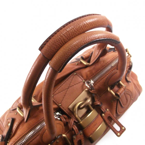 Leather Paddington Tote Brown