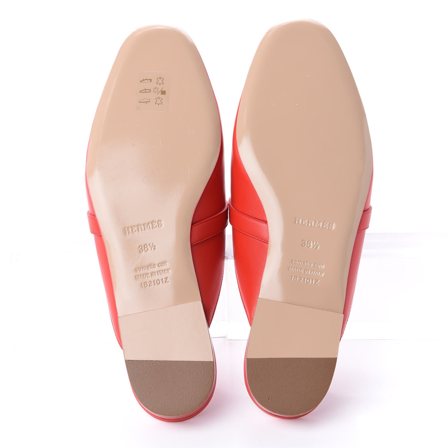 Hermes Calfskin Oz Mules 38.5 Pavot 5 of 14