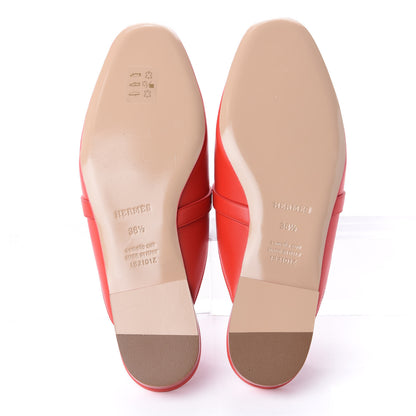Hermes Calfskin Oz Mules 38.5 Pavot 5 of 14