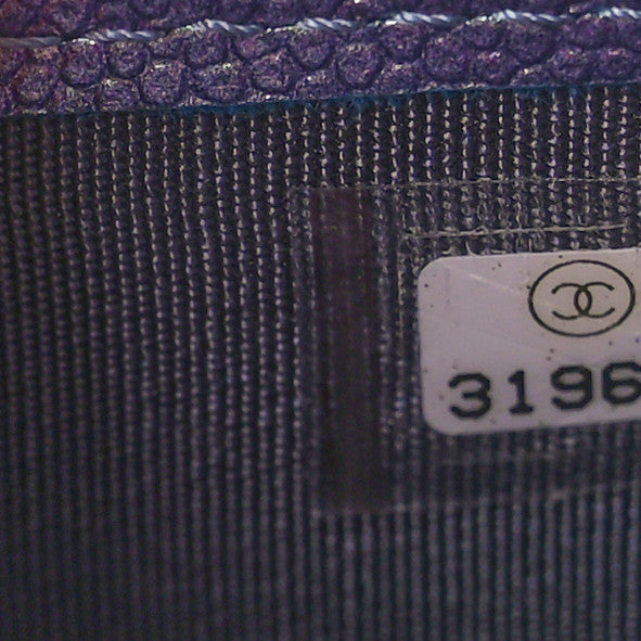 Chanel Iridescent Caviar Quilted Card Holder Dark Blue 7 of 9