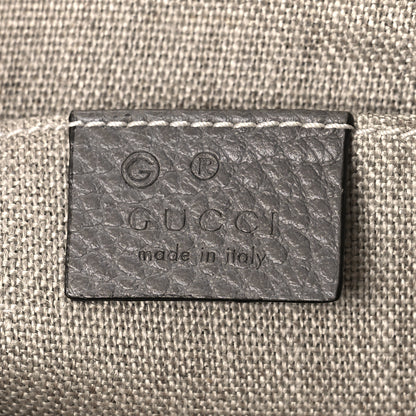 Gucci Calfskin Large Bamboo Clutch Grey 6 of 9