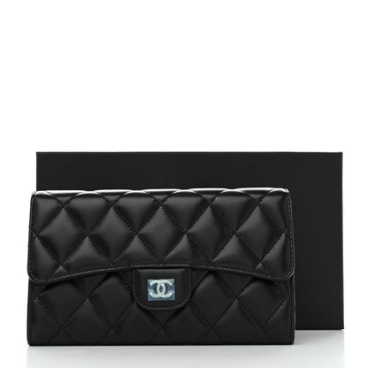 Chanel Lambskin Quilted Large Flap Wallet Black 9 of 9