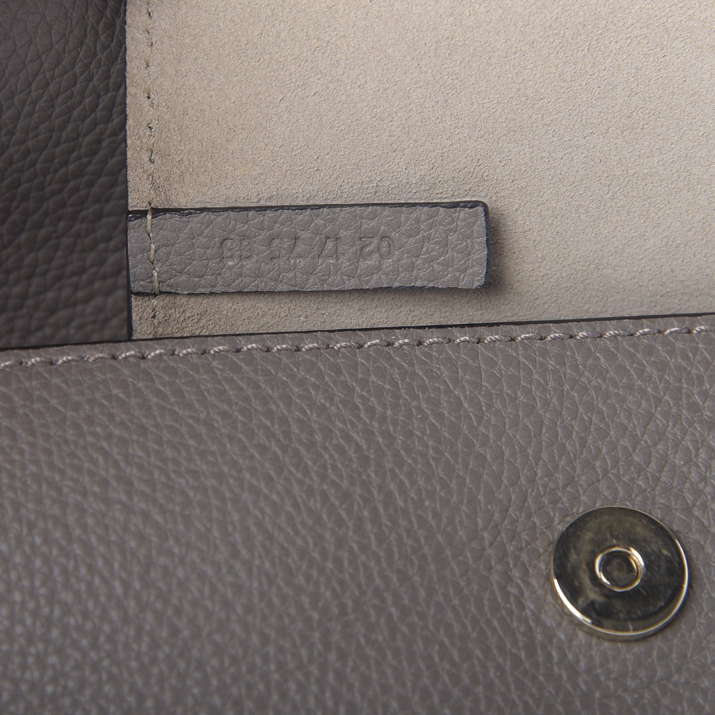 Grained Calfskin Lambskin Mini Faye Shoulder Bag Motty Grey