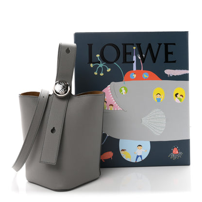Loewe Soft Grained Calfskin Mini Pebble Bucket Bag Pearl Grey 10 of 10