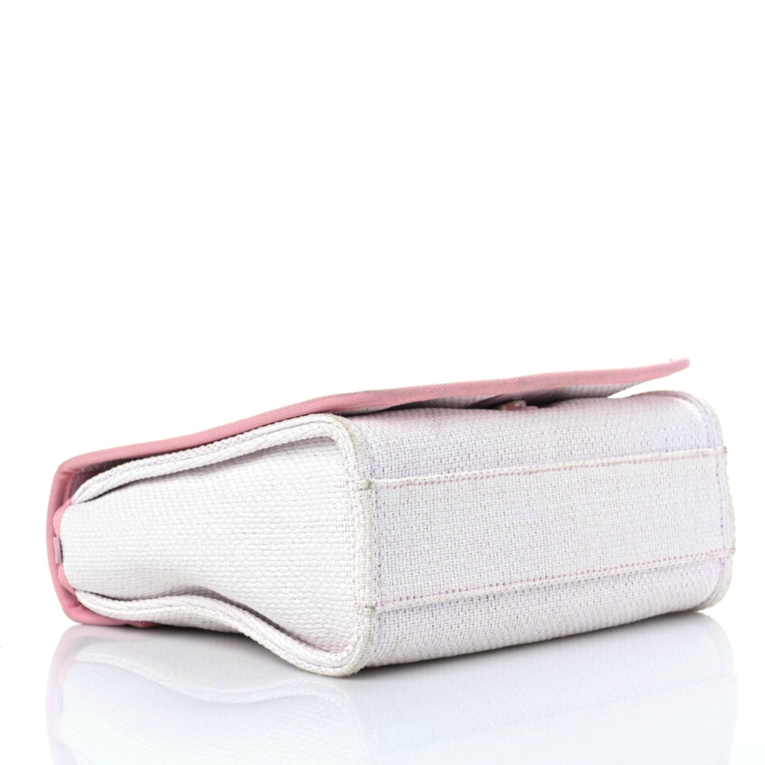 Chanel Woven Straw Raffia Small Deauville Messenger Light Pink 4 of 17