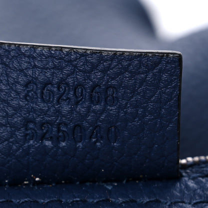 Gucci Soft Grained Calfskin Large Jackie Hobo Classic Blue Marine 8 of 25