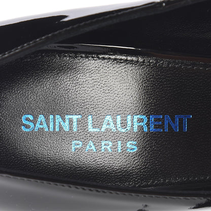 Saint Laurent Patent Opyum 100 Pumps 38 Black Blue Metal 7 of 9