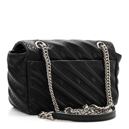 Balenciaga Calfskin Logo Matelasse S BB Round Shoulder Bag Black 3 of 10