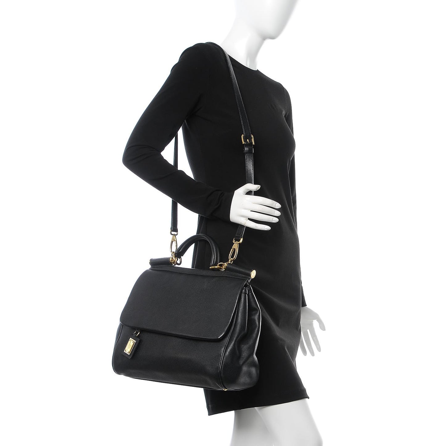 Dauphine Large Miss Sicily Satchel Black