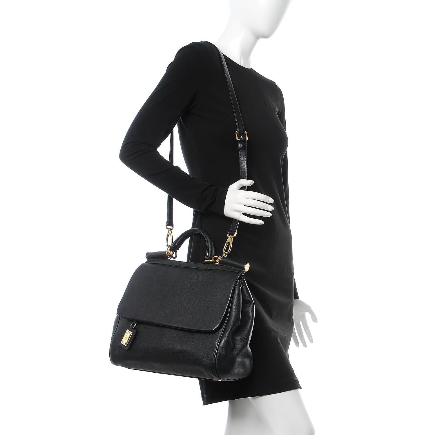 Dolce & Gabbana Dauphine Large Miss Sicily Satchel Black 2 of 6