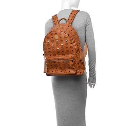 MCM Visetos Medium Sprinkle Stud Stark Backpack Cognac 2 of 11