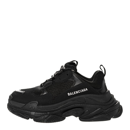 Balenciaga Fabric Mesh Womens Triple S Sneakers 37 Black 1 of 7