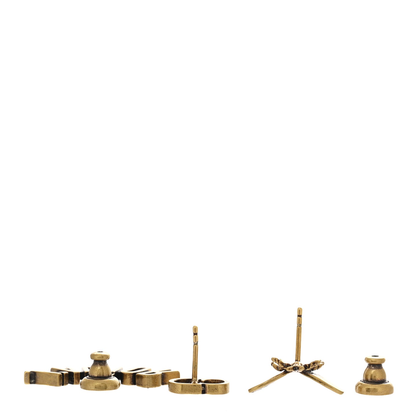 Metal J'Adior Earrings Aged Gold