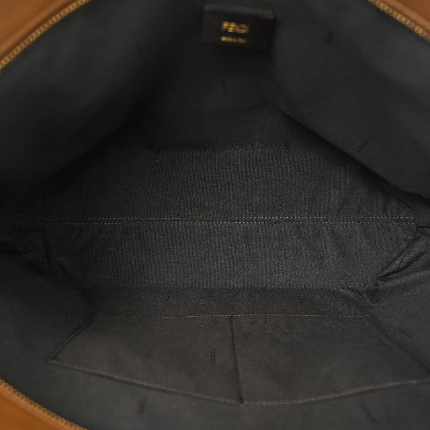 Fendi Pequin Spalmati Medium Roll Tote Tobacco Foresta 5 of 10