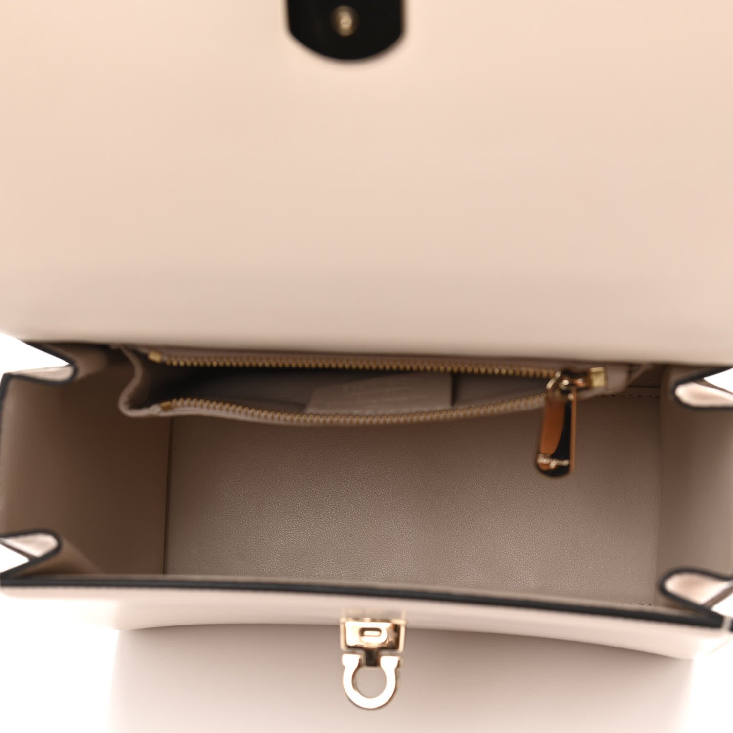 Salvatore Ferragamo Smooth Calfskin Small Boxyz Beige 5 of 10