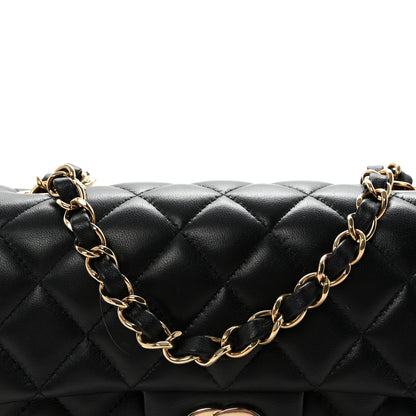 Chanel Lambskin Quilted Mini Rectangular Flap Black 8 of 11