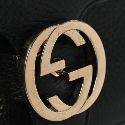Gucci Dollar Calfskin Interlocking G Crossbody Bag Black 12 of 15