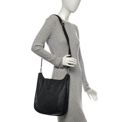 Hermes Taurillon Clemence Evelyne III PM Black 2 of 8