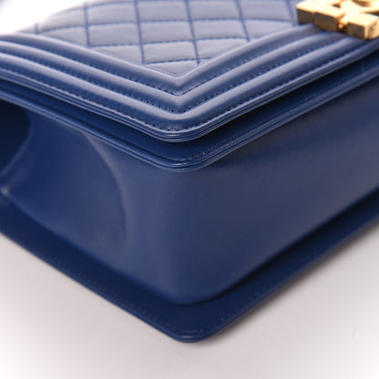 Chanel Lambskin Quilted Medium Boy Flap Dark Blue 5 of 13