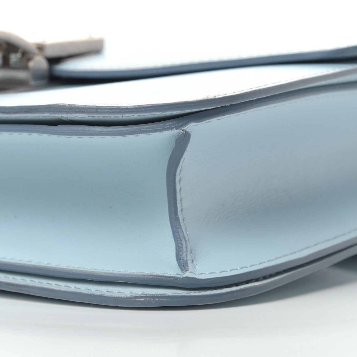 Celine Box Calfskin Medium Classic Box Flap Bag Pale Blue 10 of 12