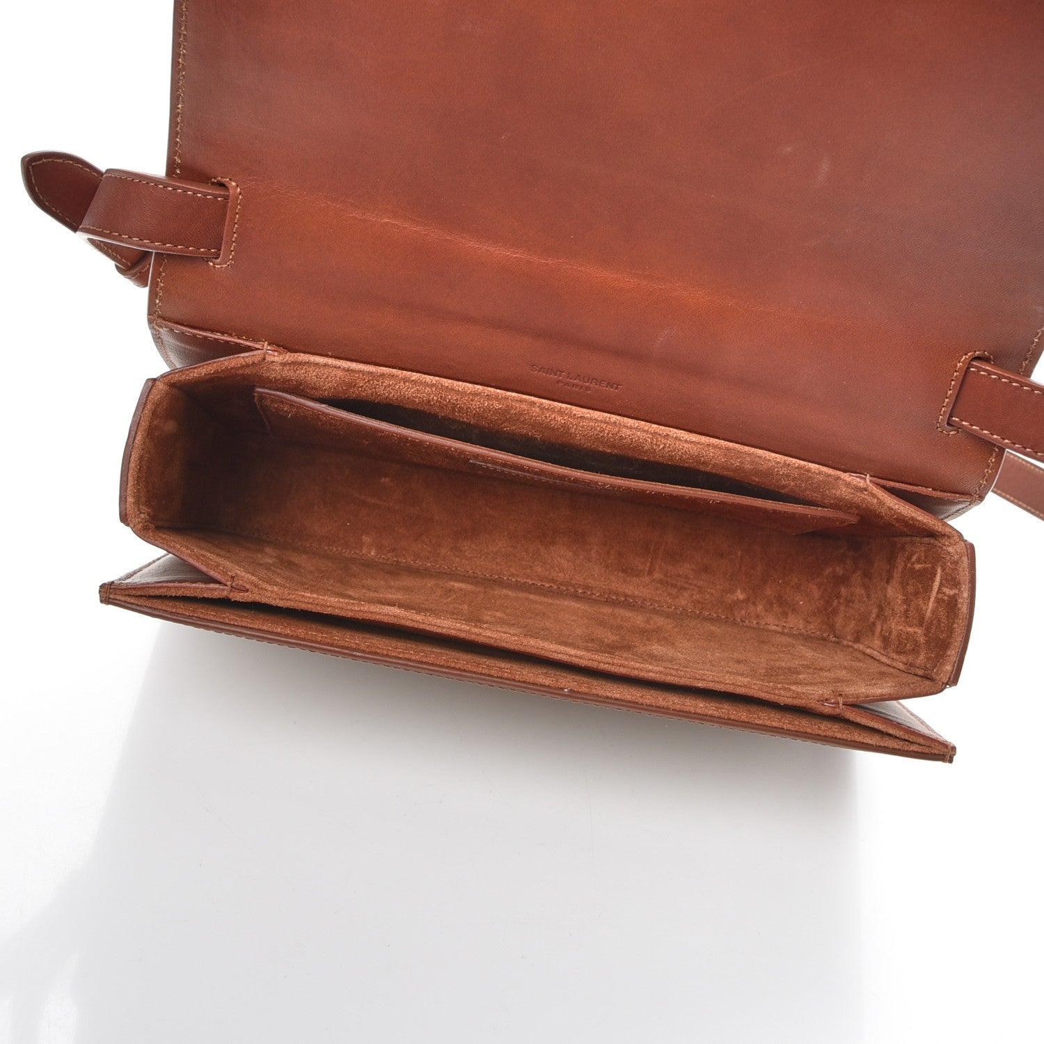 Saint Laurent Linen Calfskin Medium Bellechasse Beige Cognac 5 of 10