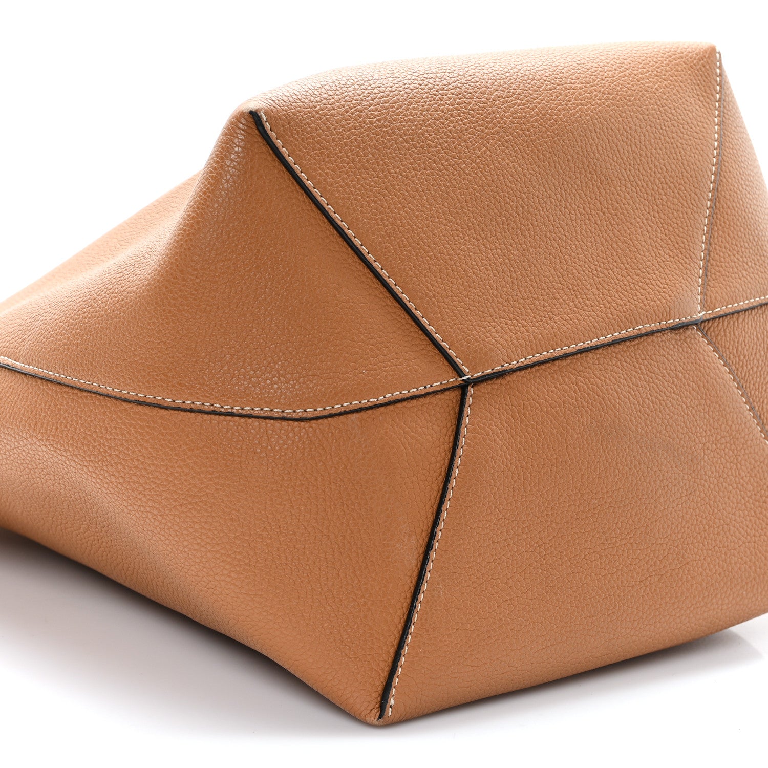 Loewe Calfskin Belted Balloon Bucket Shoulder Bag Tan 8 of 10