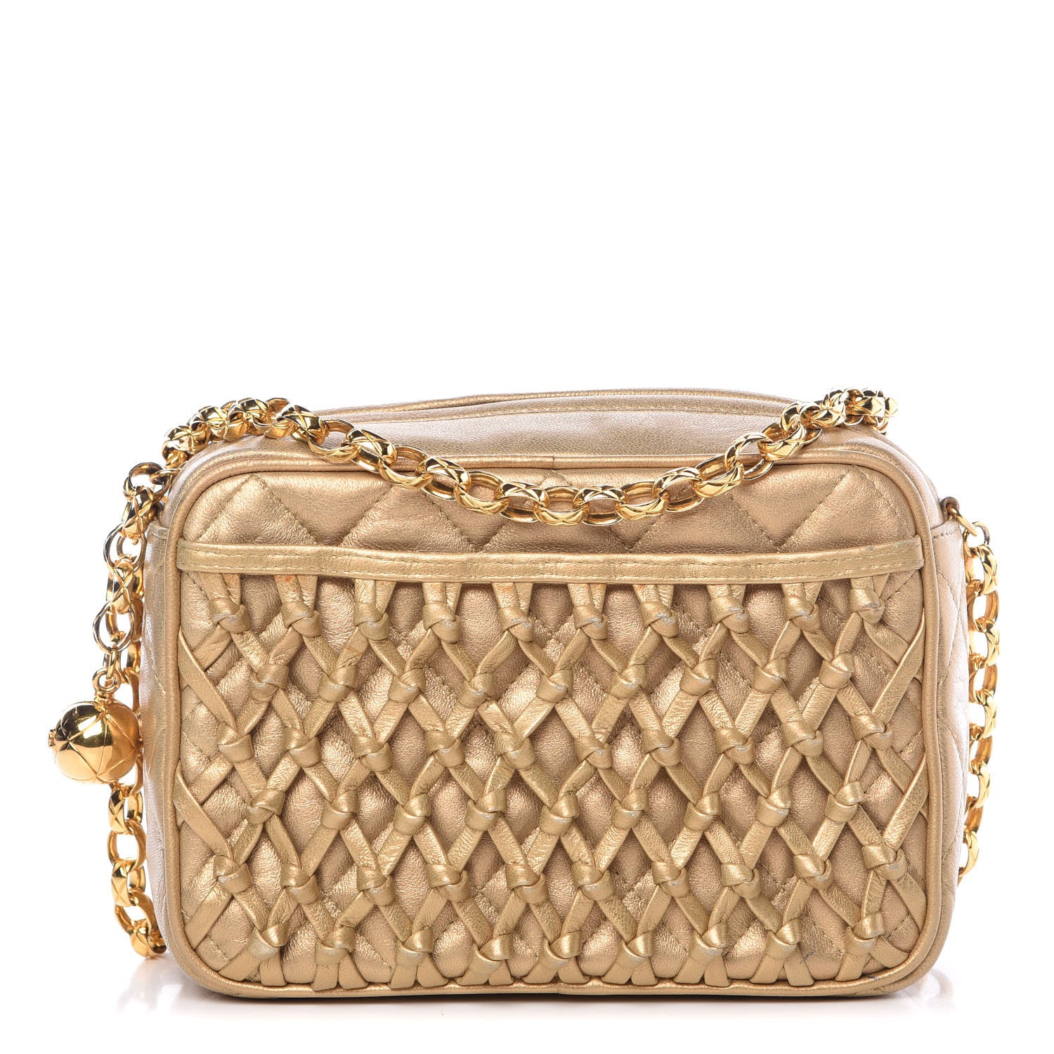 Chanel Metallic Lambskin Quilted Camera Case Gold 1 of 15