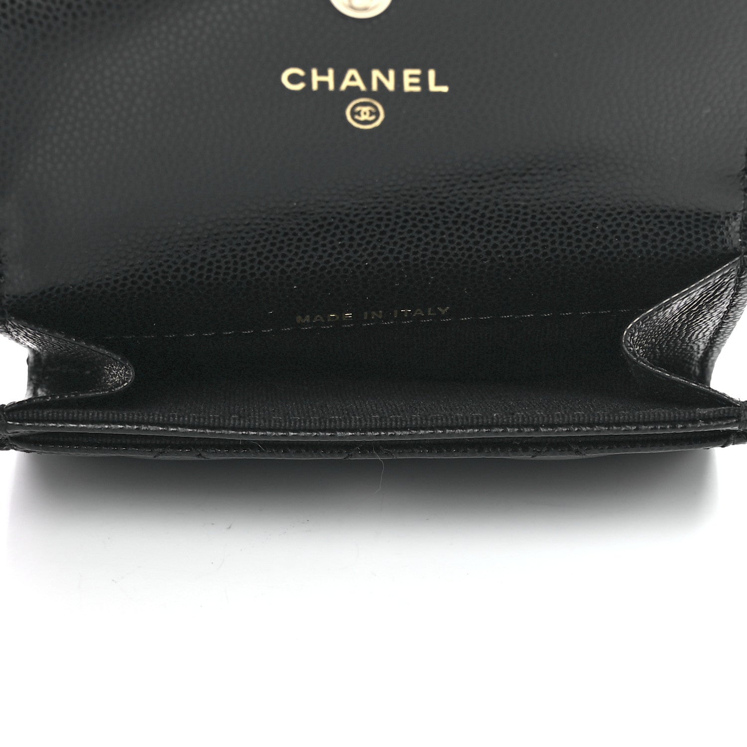 Chanel Caviar Quilted Crystal CC Flap Card Holder Black 5 of 13