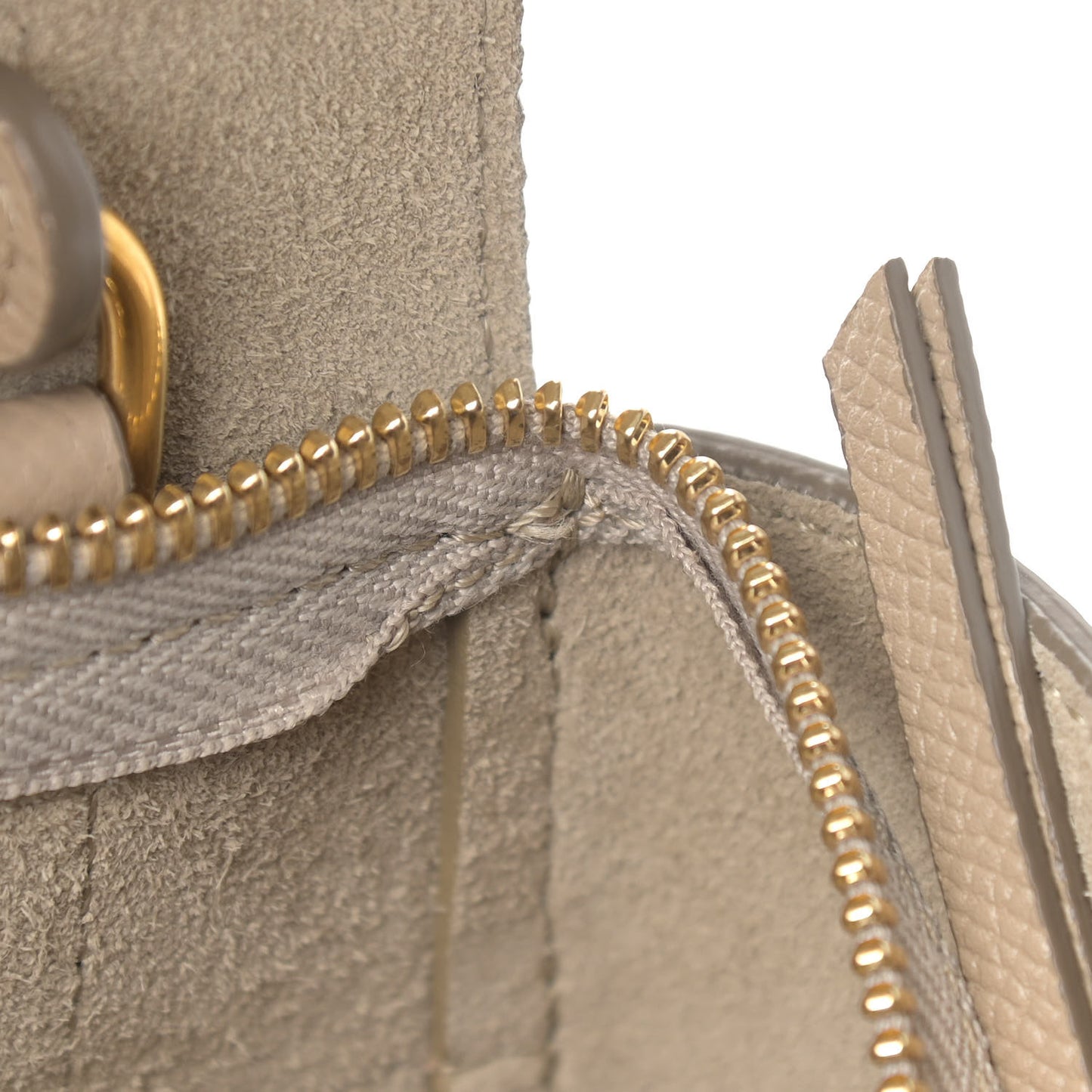 Grained Calfskin Nano Belt Bag Light Taupe