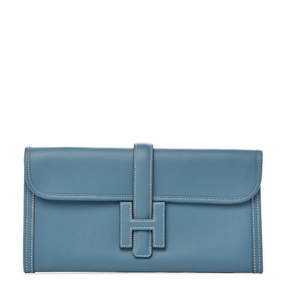 Hermes Swift Jige Elan 29 Clutch Blue Jean 1 of 9