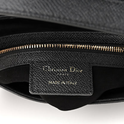 Christian Dior Grained Calfskin Saddle Bag Black 6 of 9