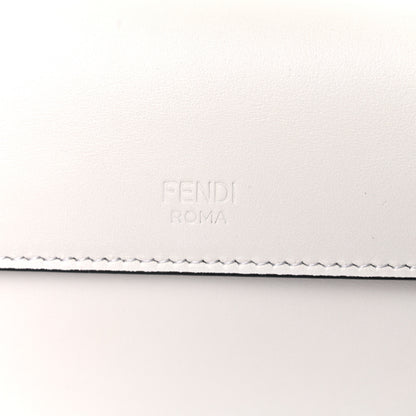 Fendi Vitello Century Velvet F is Fendi FF Embroidered Small Kan I Shoulder Bag White Black 11 of 13
