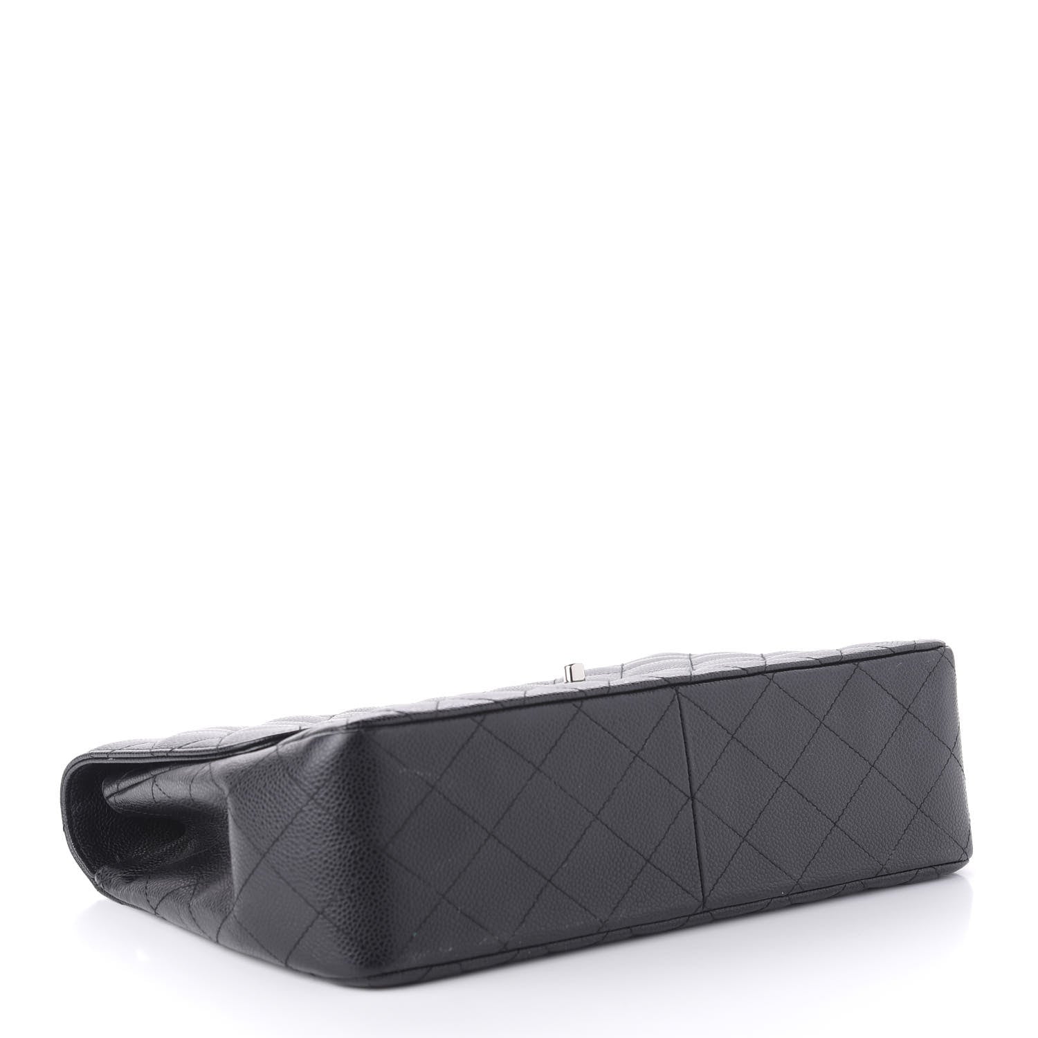 Chanel Caviar Quilted Jumbo Single Flap Black 4 of 11