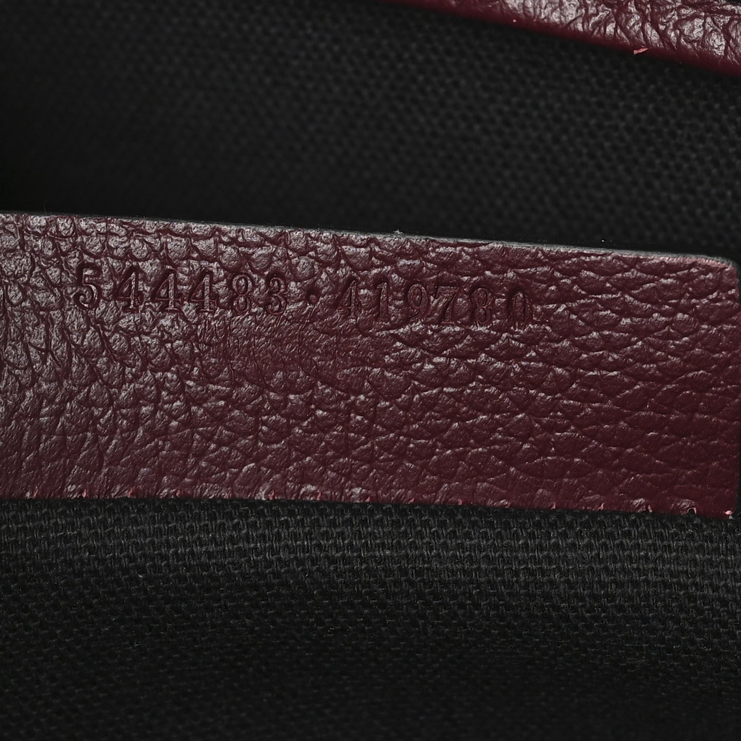 Pebbled Calfskin Small Skull Padlock Zip Around Tote Burgundy