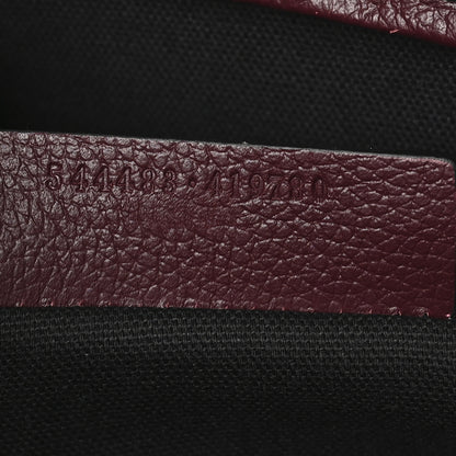 Alexander McQueen Pebbled Calfskin Small Skull Padlock Zip Around Tote Burgundy 7 of 10