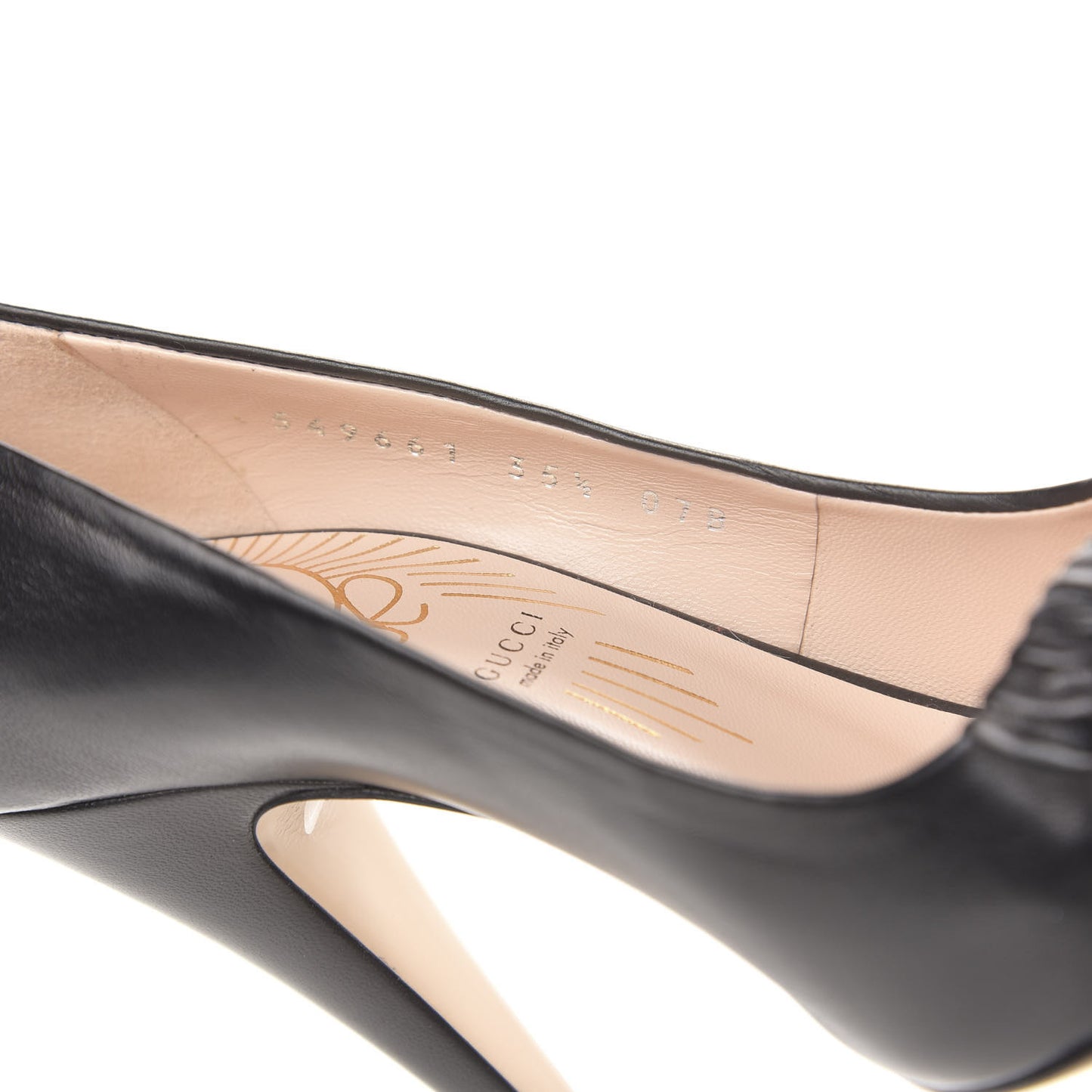 Nappa Bow High Heel Pumps 35.5 Black