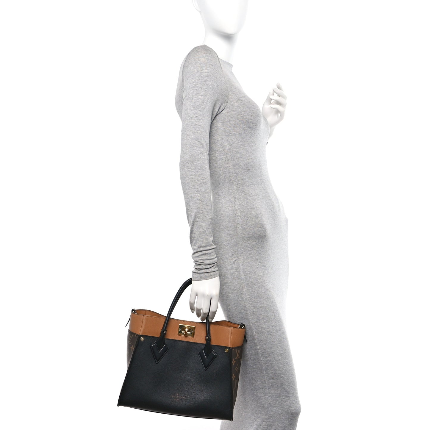 Calfskin Monogram On My Side Black