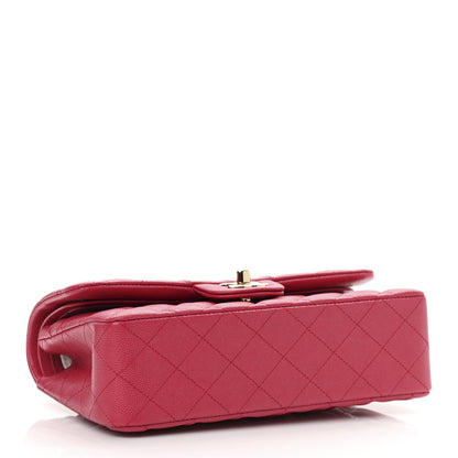 Chanel Caviar Quilted Small Double Flap Dark Pink 4 of 11