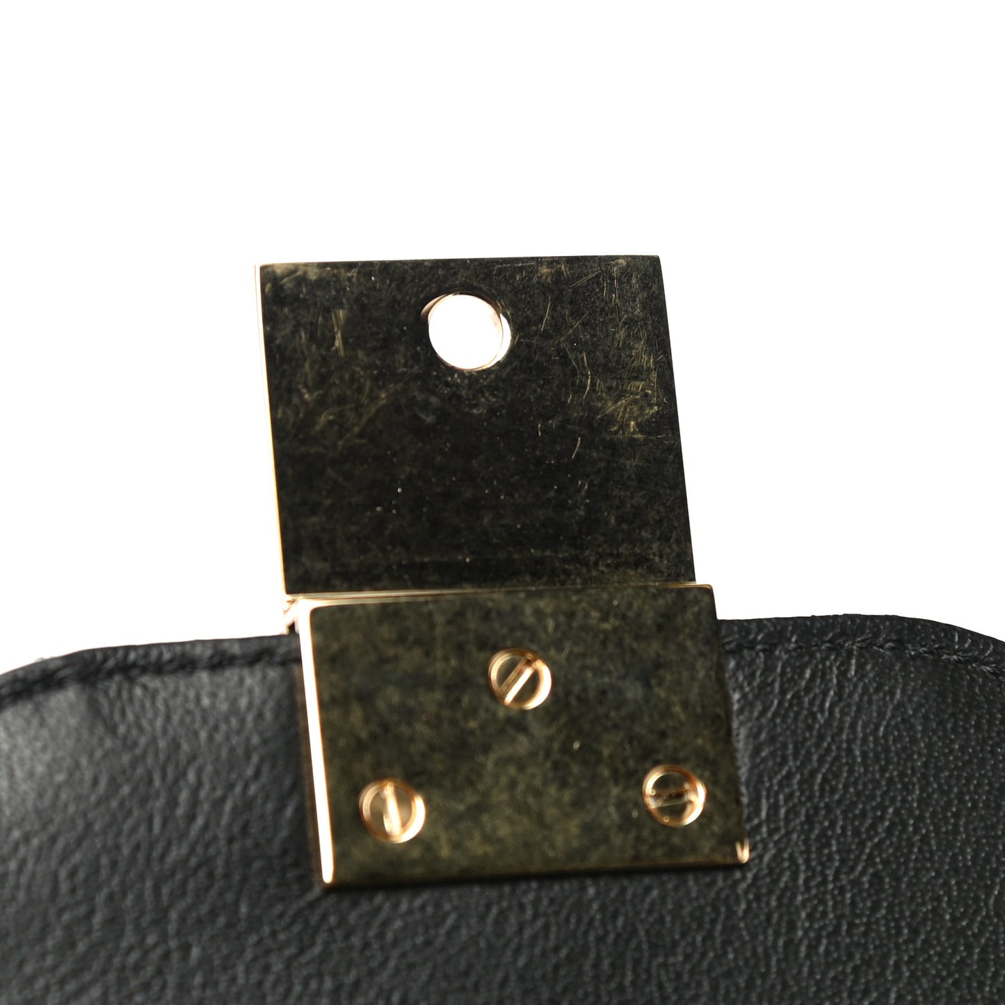 Calfskin Quilted Medium C Bag Black