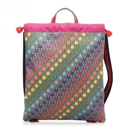 Gucci Soft GG Supreme Monogram Star Print Childrens Drawstring Backpack Multicolor 1 of 9