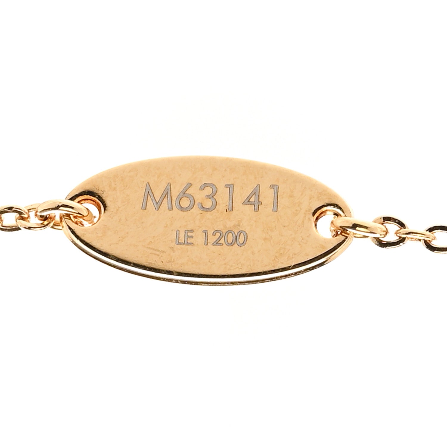 Louis Vuitton Crystal Precious Nanogram Name Tag Necklace Gold Silver 7 of 8