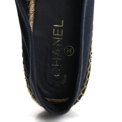 Chanel Fabric Biarritz CC Espadrilles 41 Blue Green 7 of 13