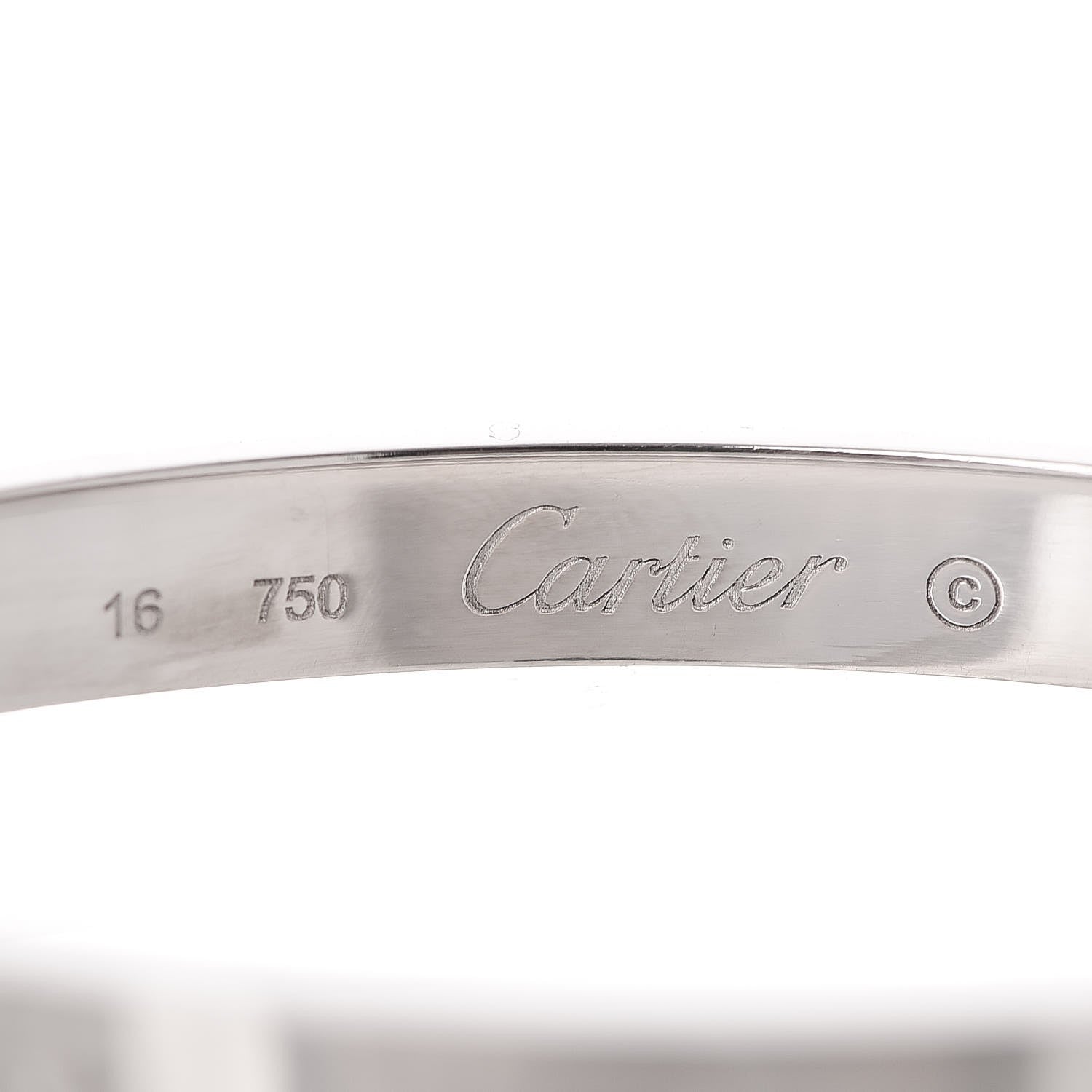 Cartier 18K White Gold LOVE Bracelet 16 4 of 6