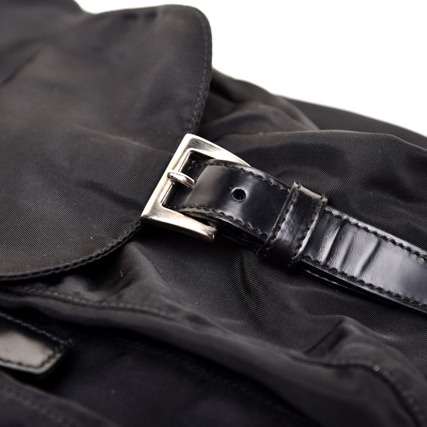 Prada Tessuto Nylon Vela Saffiano Large Backpack Black 12 of 13