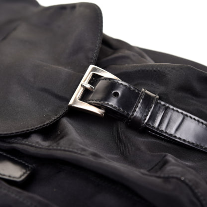 Prada Tessuto Nylon Vela Saffiano Large Backpack Black 12 of 13