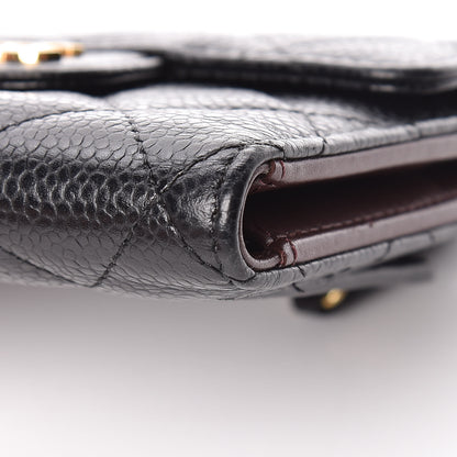 Chanel Caviar Quilted Compact Flap Wallet Black 14 of 16